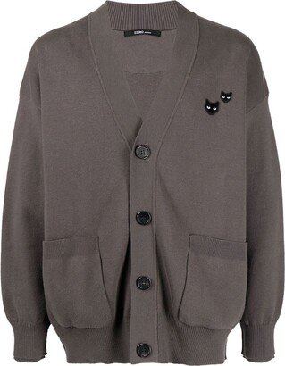 Twin Panther cotton-cashmere cardigan