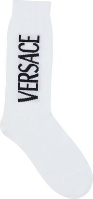 Logo Intarsia-Knit Socks-AJ