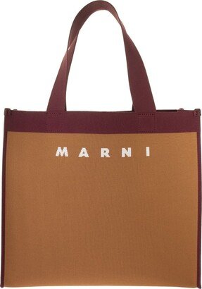 Logo Detailed Two-Toned Tote Bag