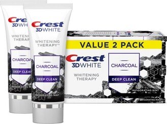 Crest 3D White Whitening Therapy Charcoal Deep Clean Fluoride Toothpaste - Invigorating Mint - 3.5oz/pk