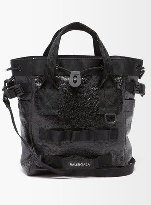 Army Crackled-leather Tote