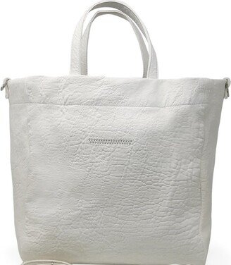 QUYENN Quyenn White Leather Tote Bag