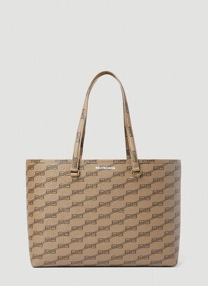 Bb Signature Shopper Tote Bag - Tote Bags Beige One Size