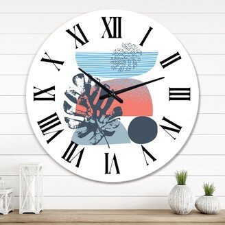 Designart 'Colorful Geometric Abstract Art Collage IV' Modern wall clock