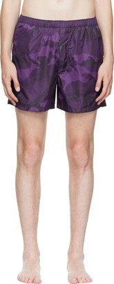 Purple Camo Swim Shorts