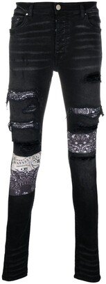 Bandana-Print Skinny Jeans