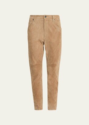 Suede Skinny-Leg Pants-AA