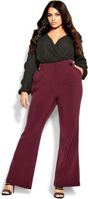 Women's Plus Size Tuxe Luxe Pant - claret - 12 Plus