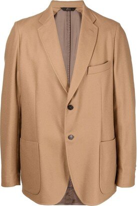 Single-Breasted Fitted Blazer-AF