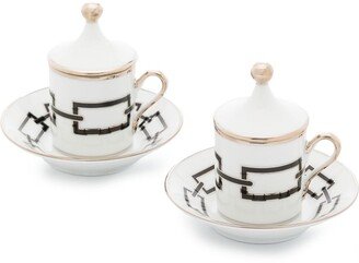 Catere Nero cup and saucer (set of 2)