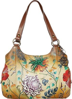 Large Triple Compartment Hobo 652 (Caribbean Garden) Hobo Handbags