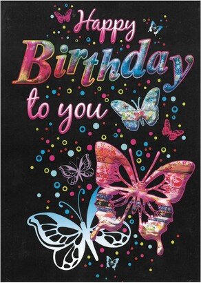 Diamond Embroidery Full Display Happy Birthday Butterflies Painting Rhinestones Full Drill Mosaic Crystal, New Hot Gift