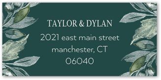 Wedding Address Labels: Artfully Adorned Address Label, Green, Address Label, Matte