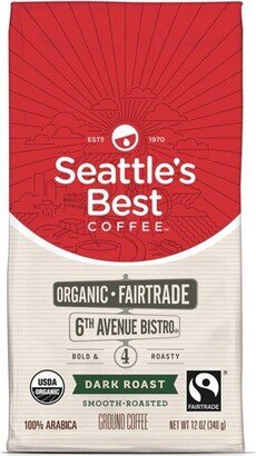 Seattle's Best Coffee 6th Avenue Bistro Fair Trade Organic Dark Roast Ground Coffee -12oz Bag