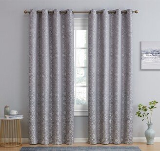 Totally Home Decor Charlotte Moroccan Tile 100% Complete Blackout Grommet Curtains - Set Of 2