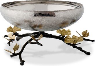 Butterfly Ginkgo Medium Footed Centerpiece Bowl