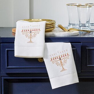 Menorah Tea Towels, Set Of Two