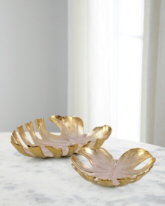 Monstera Leaf Bowls, Set of 2