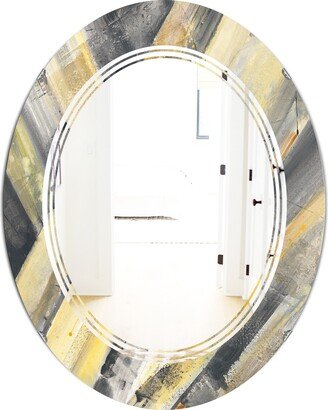 Porch & Den 'Geometric Beige Glacier' Printed Wall Mirror