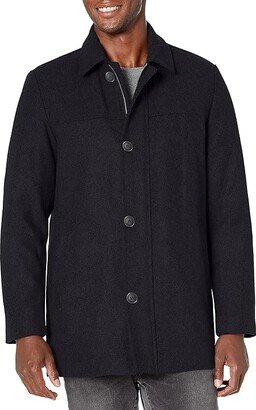 Weston Wool Blend Scarf Coat (Navy) Men's Coat