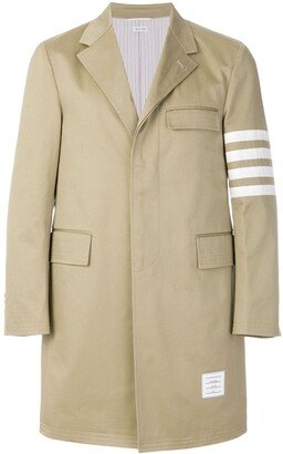 Unconstructed 4-Bar Stripe Classic Chesterfield Overcoat