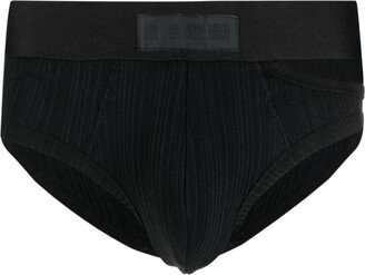 LGN LOUIS GABRIEL NOUCHI Cut-Out Detail Logo-Patch Briefs