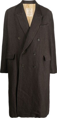 Double-Breasted Notched-Lapel Coat