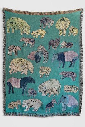 Olivia Wendel Textiles Olivia Wendel Hippo Tapirs Blanket