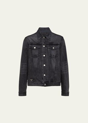 Men's Denim Trucker Jacket-AA