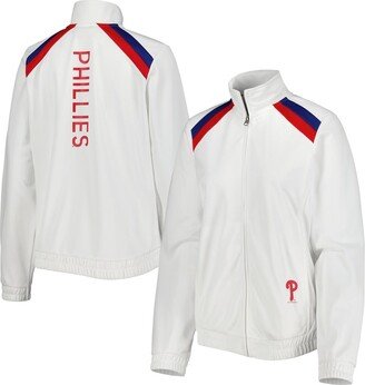 Women's G-iii 4Her by Carl Banks White Philadelphia Phillies Red Flag Full-Zip Track Jacket