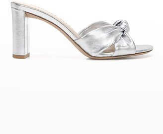 Ganita Metallic Knot Slide Sandals