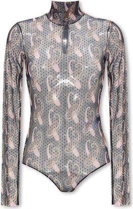 Patterned Mesh Bodysuit