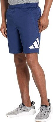 Training Essentials Logo Training 9 Shorts (Dark Blue/White) Men's Clothing