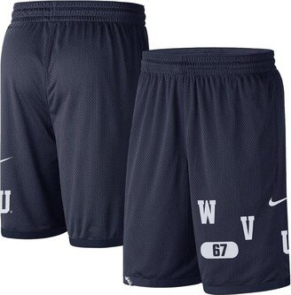 Men's Navy West Virginia Mountaineers Wordmark Performance Shorts