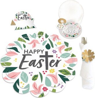 Big Dot Of Happiness Religious Easter Holiday Party Decorations Chargerific Kit Place Setting for 8