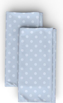 Cloth Napkins: Dark Dotty Chambray - Blue Cloth Napkin, Longleaf Sateen Grand, Blue