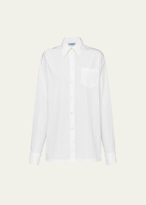 Poplin ave Cufflink Blouse