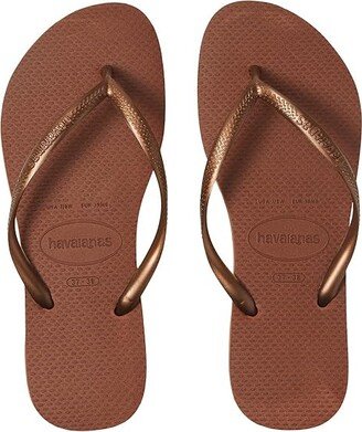 Slim Flip Flop Sandal (Rust/Metallic Copper) Women's Sandals