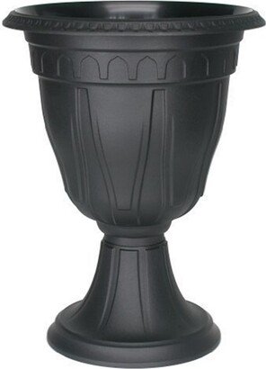 Dcn Plastic Tall Azura Urn Planter Black 20 inch height