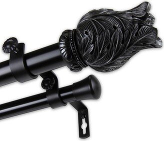 InStyleDesign Artemis 1 inch Diameter Adjustable Double Curtain Rod