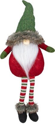 Northlight 25-Inch Plush Red and Green Sitting Tabletop Gnome Christmas Decoration