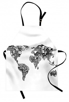 Floral World Map Apron