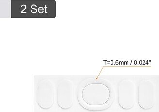 Unique Bargains Rounded Curved Mouse Feet 0.6mm w Paper for G102/G Pro Wired White 5Pcs/2 Set