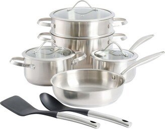 Aiden 10 Piece Stainless Steel Cookware Set