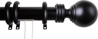 InStyleDesign Globe Finial Traverse Curtain Rod with Open Center Rings