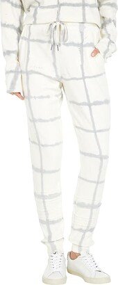 Terry Cloth Mix-Media Joggers (Light Breeze) Women's Clothing