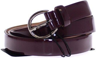 Dolce & Gabbana Purple Leather Logo Cintura Women's Belt