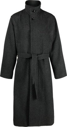 Belted Wool-Blend Coat-AA