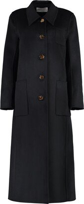 Single-breasted Wool Coat-BN