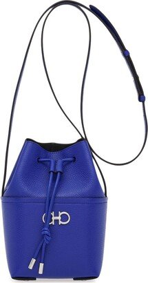 Gancini leather bucket bag